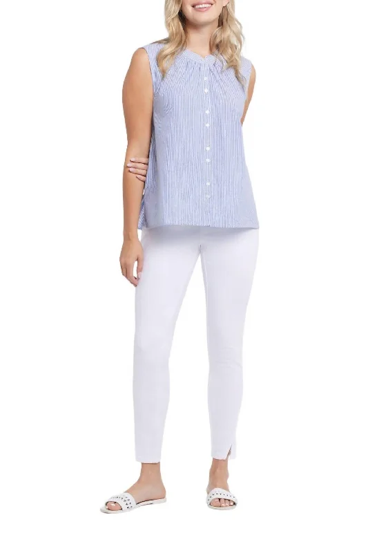 Trendy Outfits For Ladies Front Slit Jegging In White