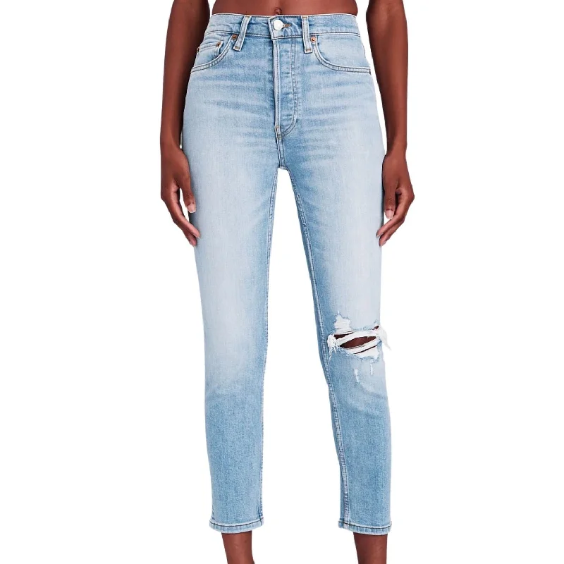 Women's Functional Outdoor Garments 90's High-Rise Ankle Crop Jean In Worn Light Azure