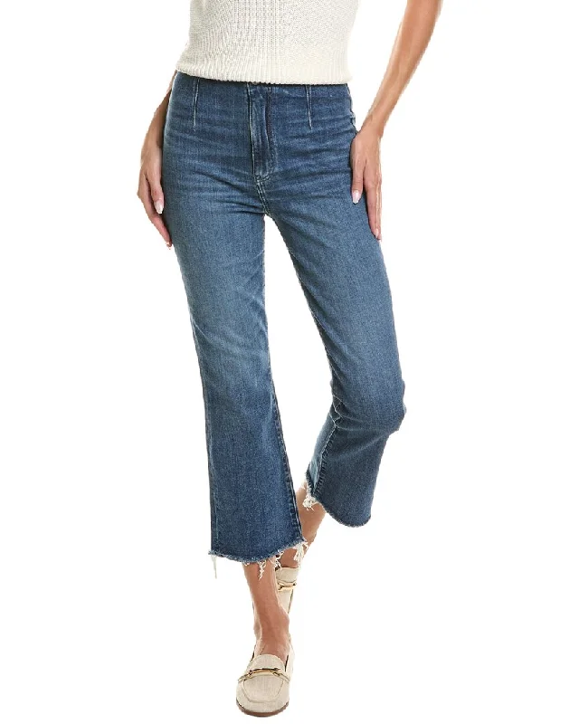 Women's Comfortable Clothes For Weekends DAZE DENIM Shy Girl Darted High Rise Crop Flare Jean