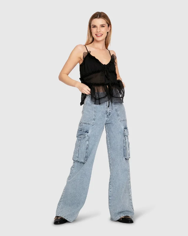 Vintage-Inspired Garments Southern Nights Cargo Jean