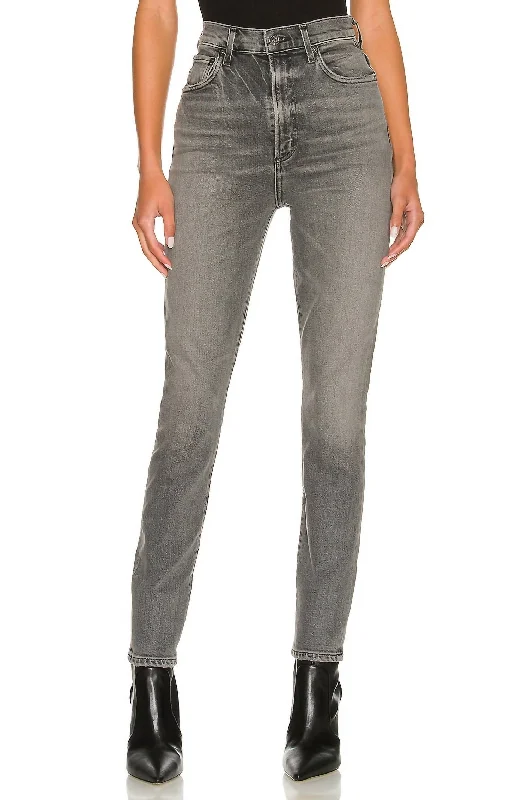 Stylish Everyday Clothing Pinch Waist Skinny Jean In Interlude