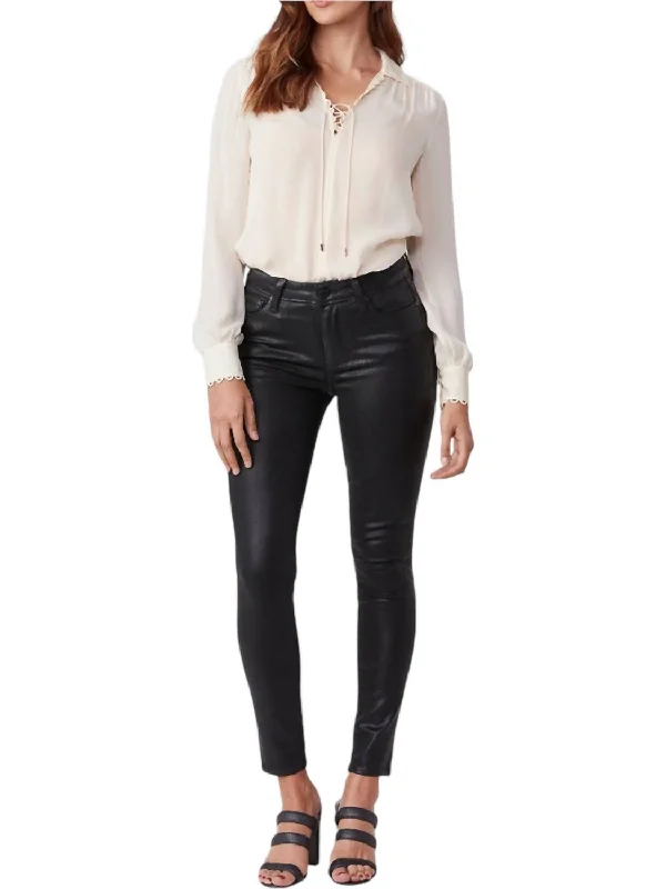 Women's Functional Outdoor Garments Luxe Coated Hoxton Jeans In Black Fog