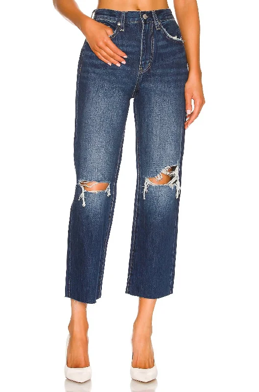 Tailored Clothing For Women Cassie Crop Super High Rise Straight Jean In Motive Distressed