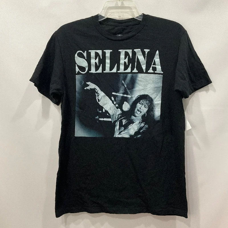 Plus Size Women Wear Black Top Short Sleeve Basic SELENA Size M