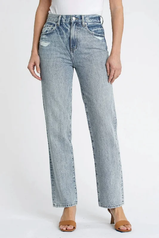 Women's Timeless Attire Cassie Super High Rise Straight Leg Jeans In Bowery