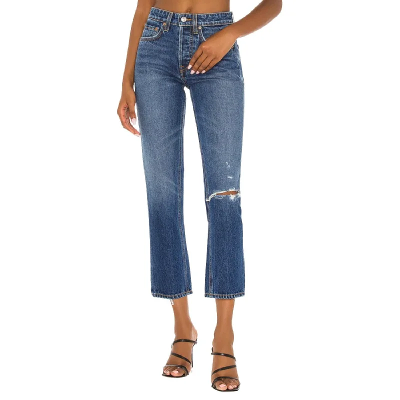 Women's Contemporary Clothing Karolina High Rise Straight Crop Jean In Midtown