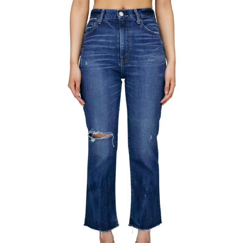 Extreme Clearance Deals Rhode Cropped Flare Jean In Dark Blue