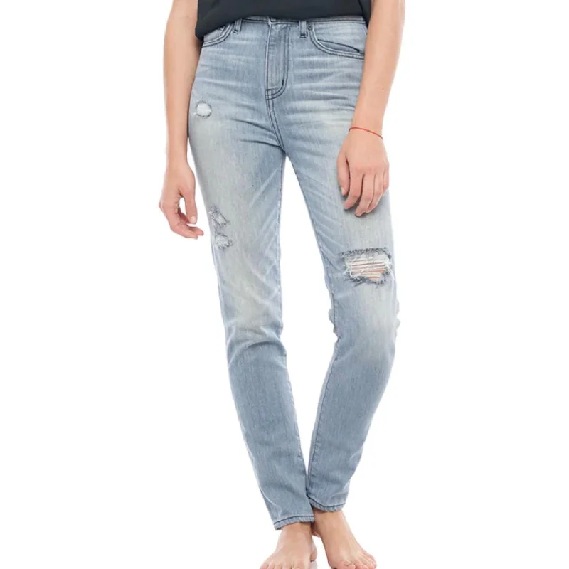 Timeless Women's Apparel Joan High Waisted Skinny Jean In Light Blue