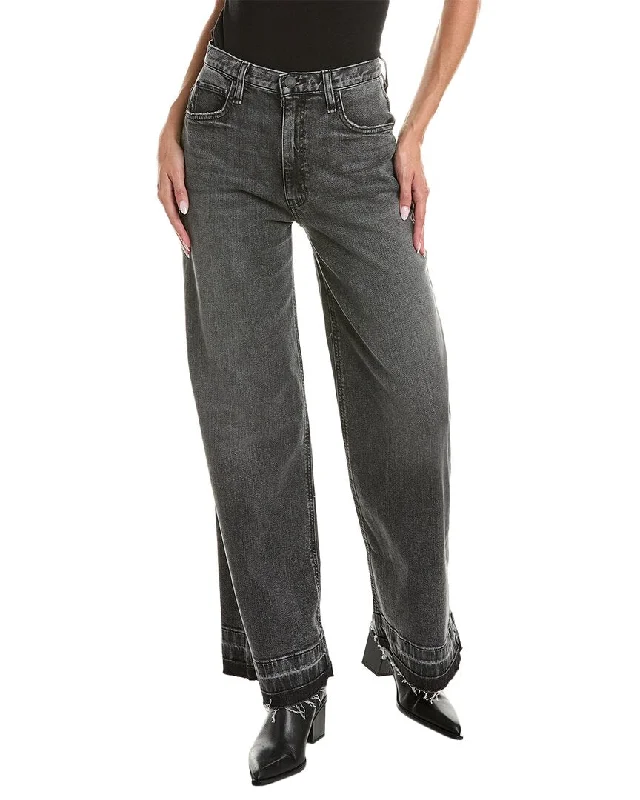 Women's Clothing HUDSON Jeans James High-Rise Black Smoke Wide Leg Jean