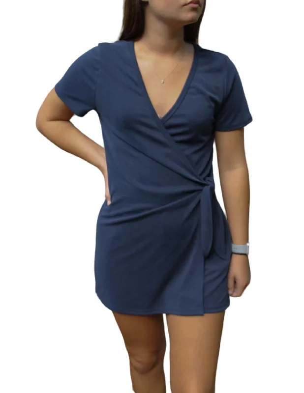 Women's Wardrobe Apparel Short Sleeve Romper In Navy