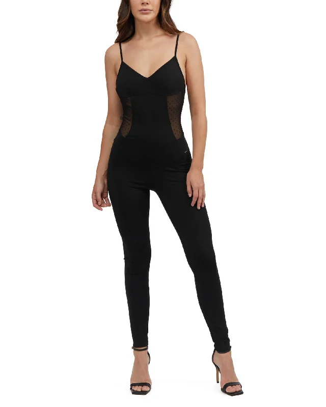 Holiday Special Offers BEBE Women's Mesh Insert Catsuit