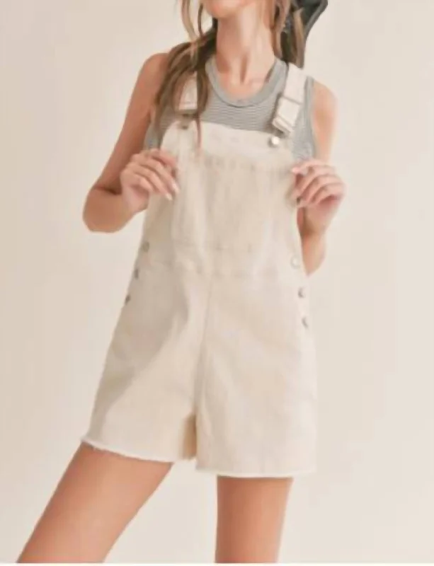 Women's Cozy Clothes Clear Eyes Denim Overall In Cream