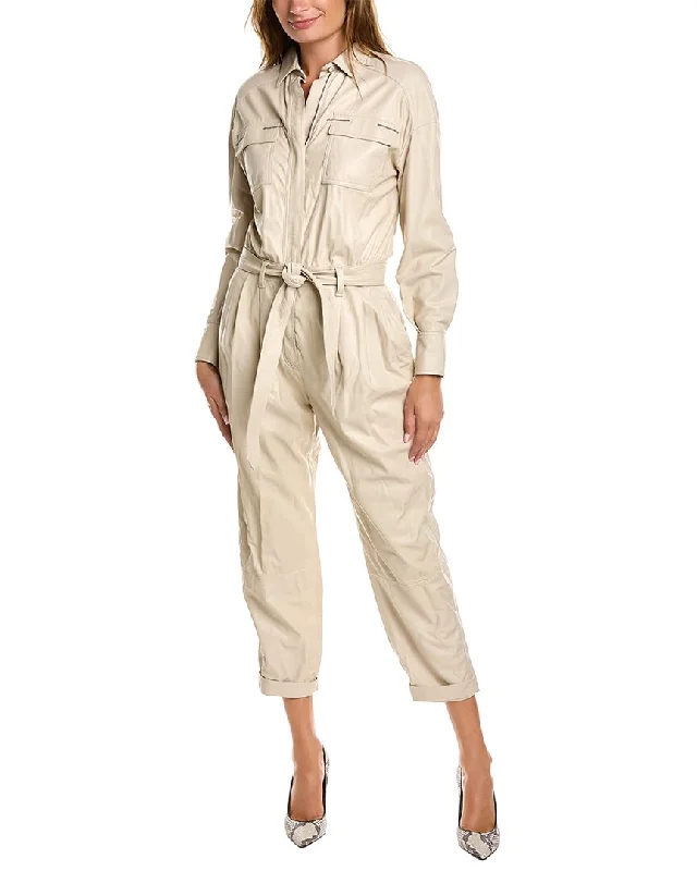 Clearance Sale Online Brunello Cucinelli Leather Jumpsuit