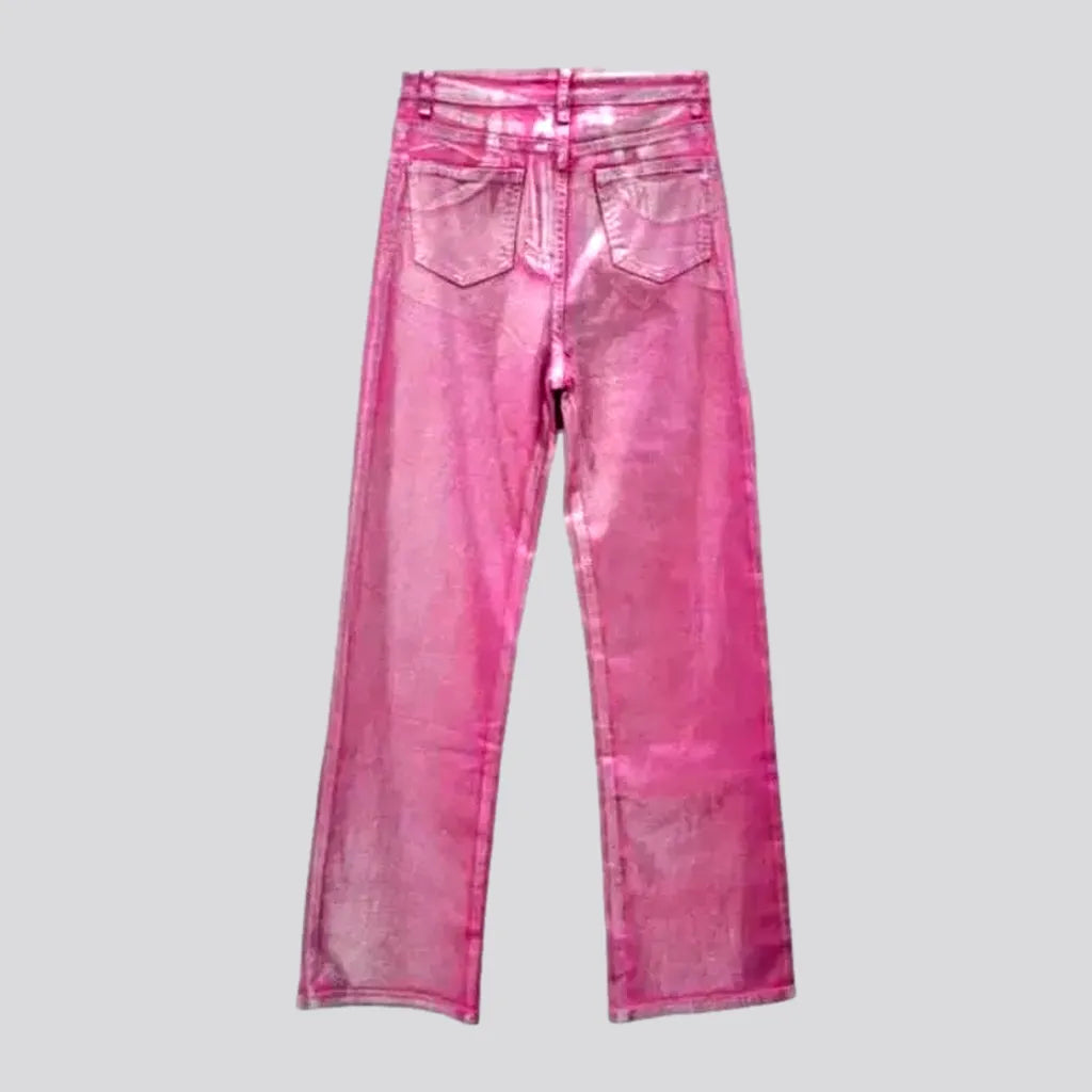 Women's Chic Outfit Straight color jeans
 for ladies