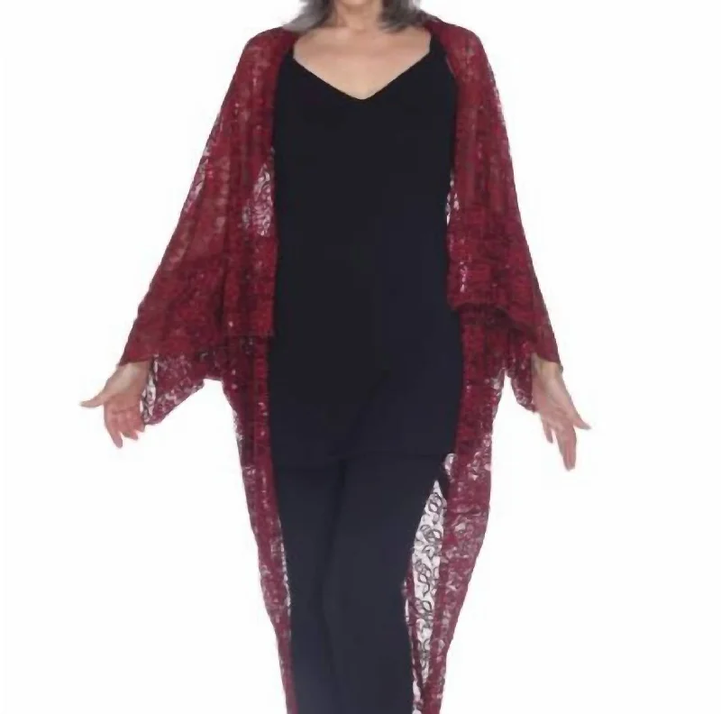 Women's Seasonal Wardrobe Clothing Sasha Sequin 3-Way Wrap Coverup In Burgundy