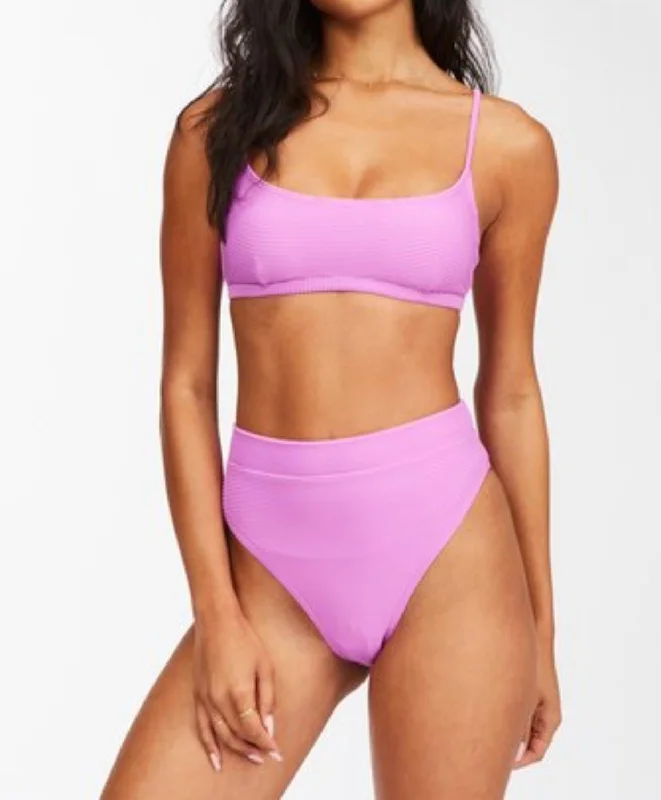 Trendy Casual Outfits Tan Lines Avery Mini Crop Bikini Top In Bright Orchid