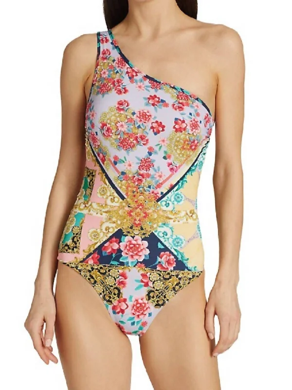 Fashion-forward Women's Wear Raina One-Shoulder One Piece Swimsuit In Multi