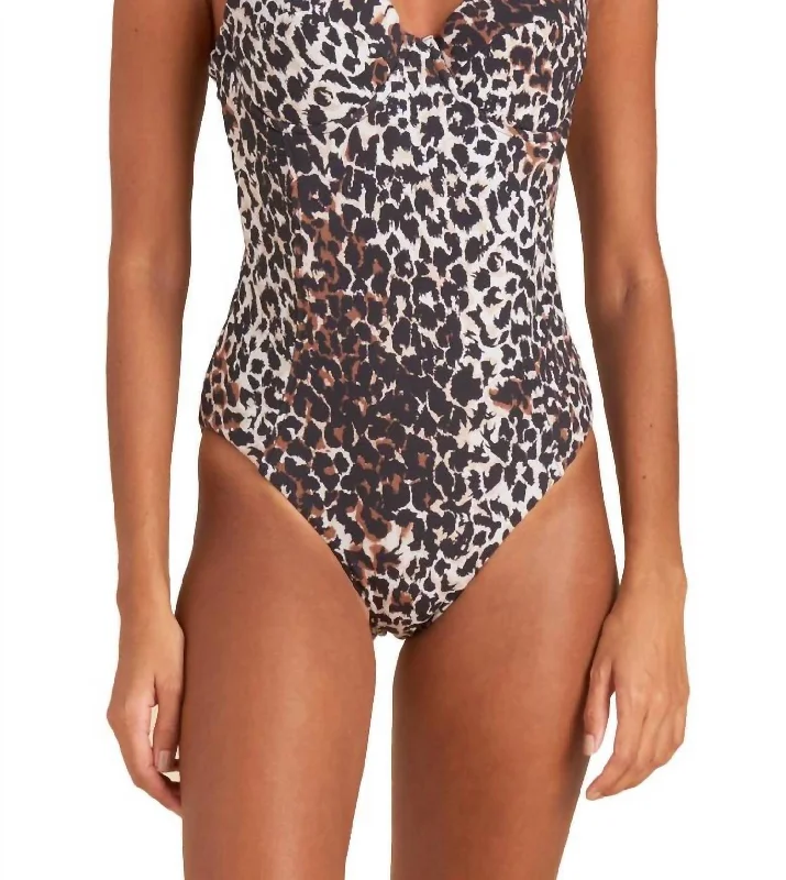 Women's Clothing for Every Occasion Bridge One-Piece Swimsuit In Brown Leopard