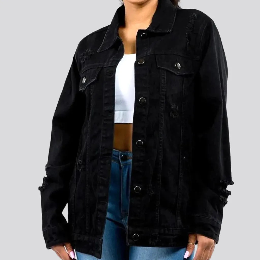 Women's Office Outfit Chic oversized denim jacket for women