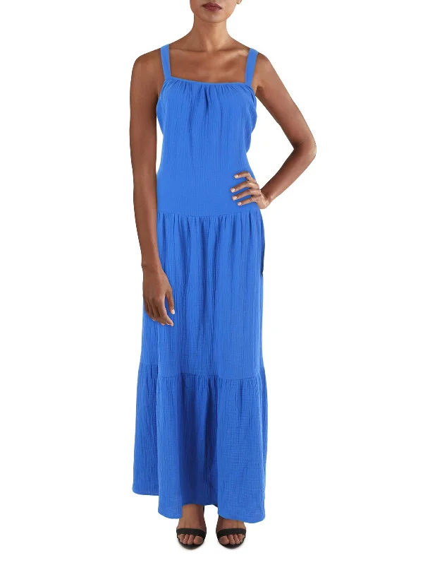 Women's Trendy Outfit Arianna Womens Cotton Tiered Maxi Dress