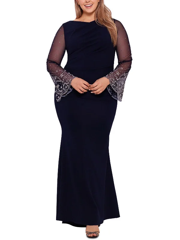 Affordable Women's Clothes Plus Womens Beaded Long Evening Dress