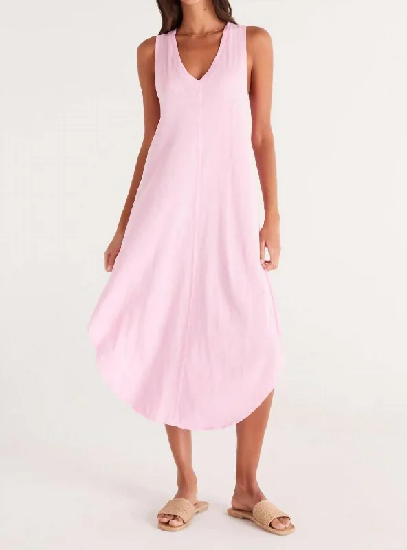 Women's Evening Wear Reverie Midi Dress In Pink