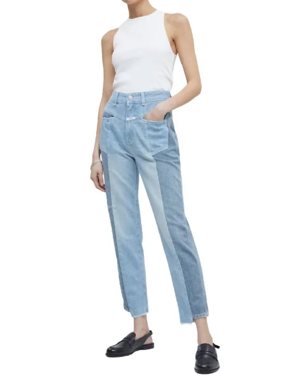 Women's Contemporary Clothing A Better Real X Jeans In Mid Blue