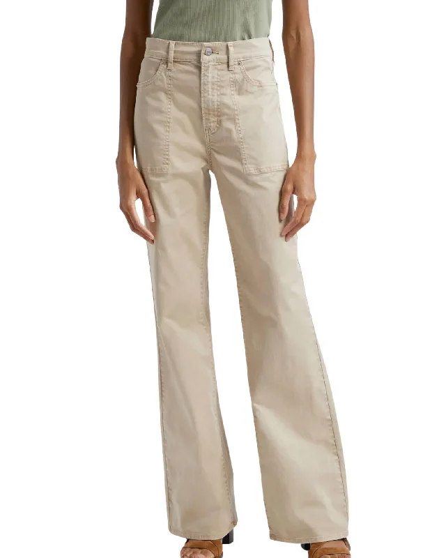 Women's Clothing For Everyday Wear Crosbie Wide Leg Chino Pants In Stone