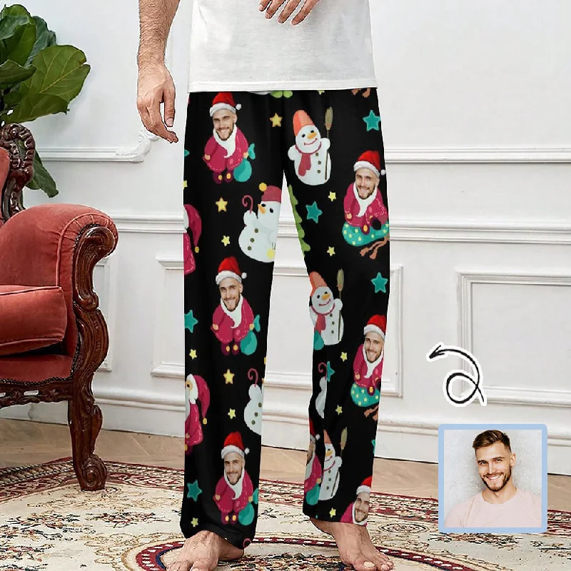 Outfits Ideas Custom Face Christmas Slumber Party Unisex Long Pajama Pants For Men Women for Christmas