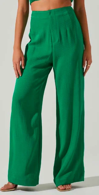 Comfortable Lounge Clothing Green Trousers by ASTR the Label