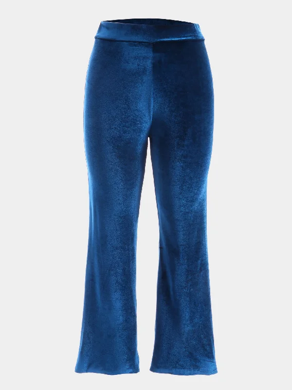 Exclusive Online Sale Midsize Elastic Vintage Velvet Straight Pants