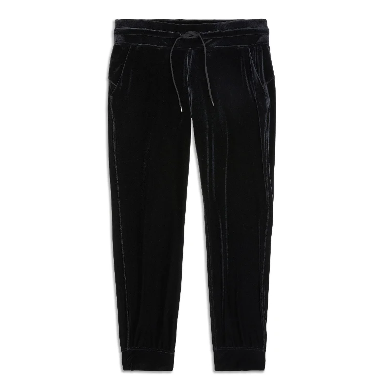 Trendy Boutique Online Ready To Crush High-Rise Velour Jogger - Resale