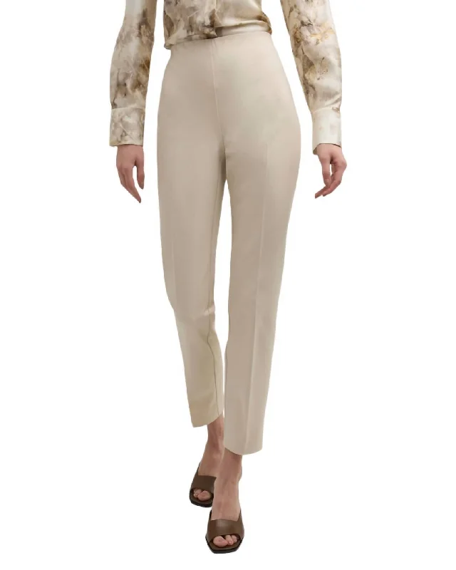 Women's Timeless Attire Stanton Tapered Stretch Ankle Pants In Pebble