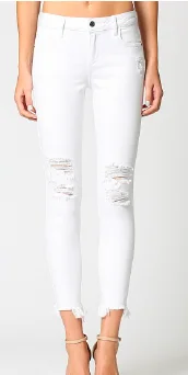 Online Impressions Boutique White Distressed Skinny Jean by Hidden Jeans